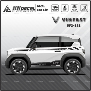 Tem dán xe VF3 - Tem VF3 cao cấp decal dán xe ô tô  ( mẫu VF3 - 131 )