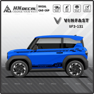 Tem dán xe VF3 - Tem VF3 cao cấp decal dán xe ô tô  ( mẫu VF3 - 131 )