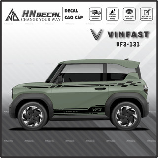 Tem dán xe VF3 - Tem VF3 cao cấp decal dán xe ô tô  ( mẫu VF3 - 131 )