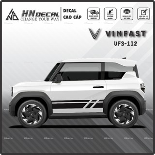 Tem dán xe VF3 - Tem VF3 cao cấp decal dán xe ô tô  ( mẫu VF3 - 112 )