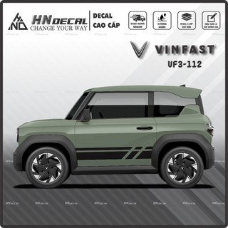 Tem dán xe VF3 - Tem VF3 cao cấp decal dán xe ô tô  ( mẫu VF3 - 112 )