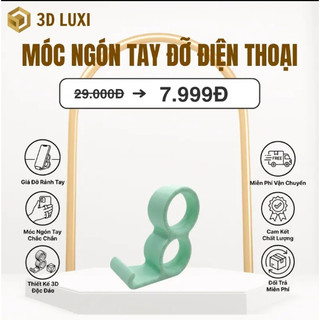 Giá Đỡ Kiêm Móc Ngón Tay Đỡ Điện Thoại 3DLUXI Chất Liệu Nhựa PLA