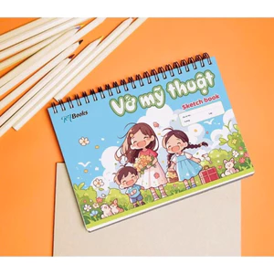 Vở vẽ Total A4 - 20 tờ lò xo, giấy chống loá màu tự nhiên bám màu tốt