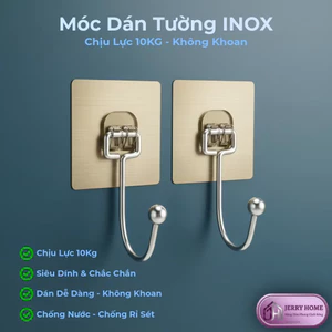 Combo 10 Móc Dán Inox – Móc Treo Đồ Nhà Bếp, Phòng Tắm, Tiện Lợi, Chịu Lực