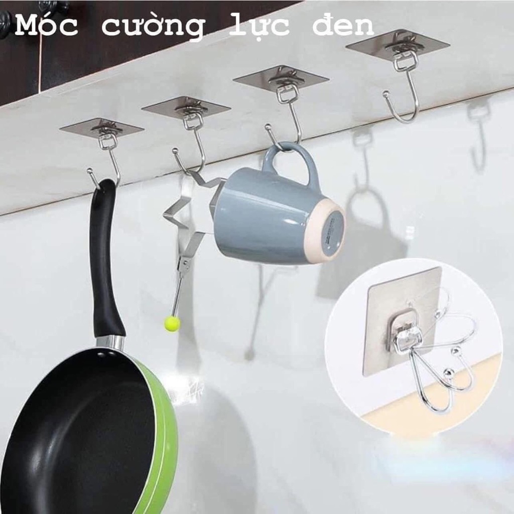 Combo 10 Móc Dán Inox – Móc Treo Đồ Nhà Bếp, Phòng Tắm, Tiện Lợi, Chịu Lực