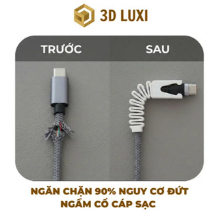 Bộ Chống Gãy Đầu Dây Sạc USB 3DLUXI Đa Năng Tiện Lợi Nhựa PLA An Toàn