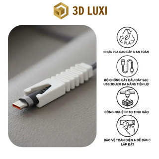 Bộ Chống Gãy Đầu Dây Sạc USB 3DLUXI Đa Năng Tiện Lợi Nhựa PLA An Toàn