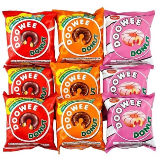 [Combo 1-2-3] Bánh Doowee Donut Hỗn Hợp - Bịch 12 Cái x 29g (Socola, Dâu, Cam)