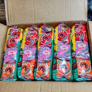 [Combo 1-2-3] Bánh Doowee Donut Hỗn Hợp - Bịch 12 Cái x 29g (Socola, Dâu, Cam)