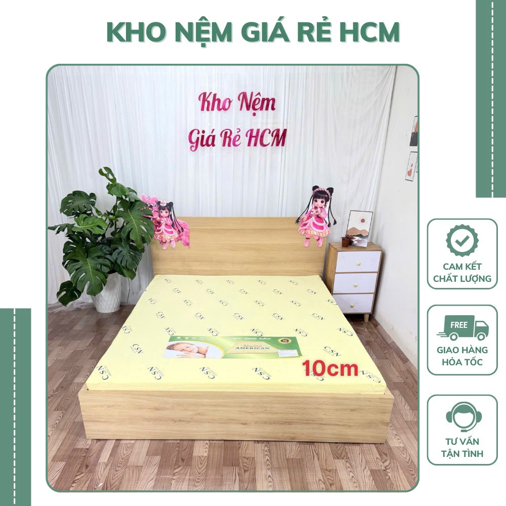 (SHIP TOÀN QUỐC ) Nệm Cao Su Non American Tổng Hợp - BH 15 NĂM Cao Cấp Đàn Hồi Tốt Thông Thoáng Mềm Êm