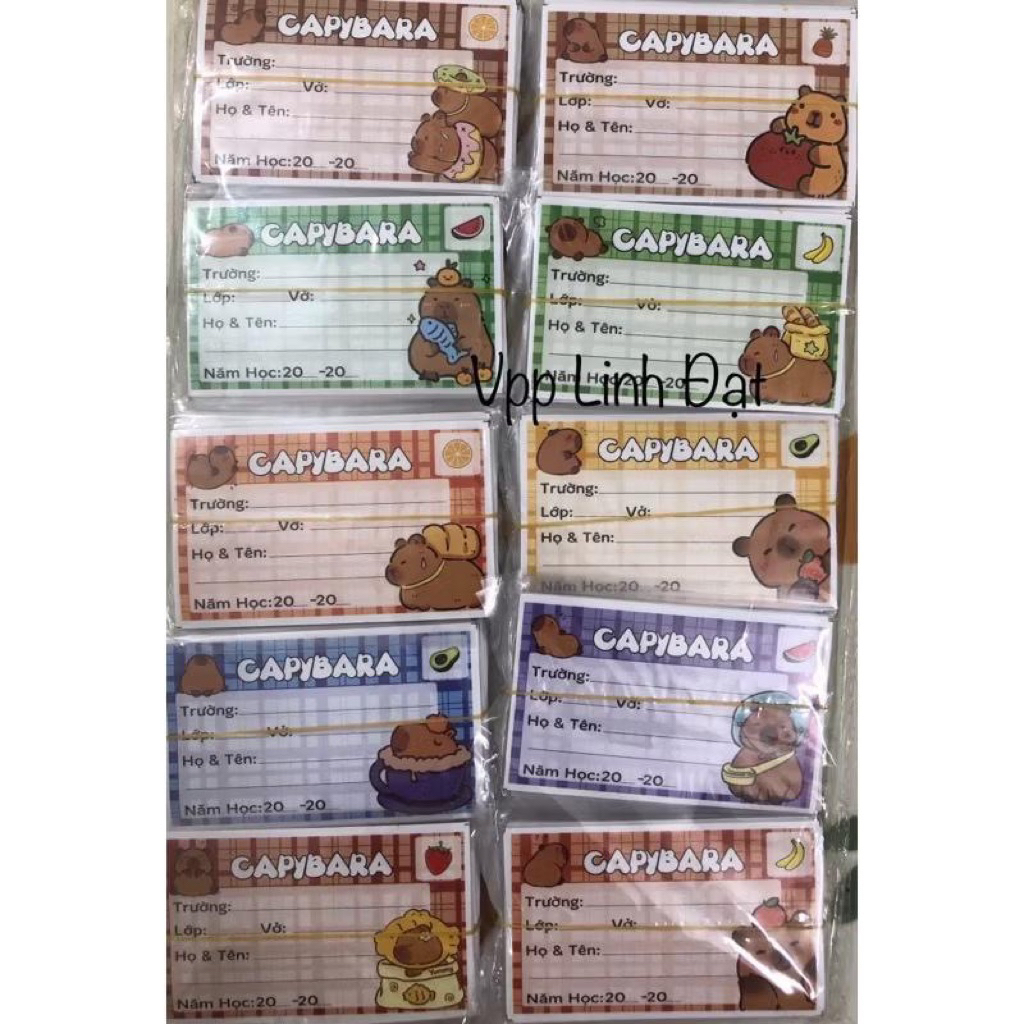 Set 50 / 100 chiếc nhãn vở bóc dán cho học sinh nhiều mẫu hình đẹp, dễ thương giao ngẫu nhiên cho bé trai và bé gái