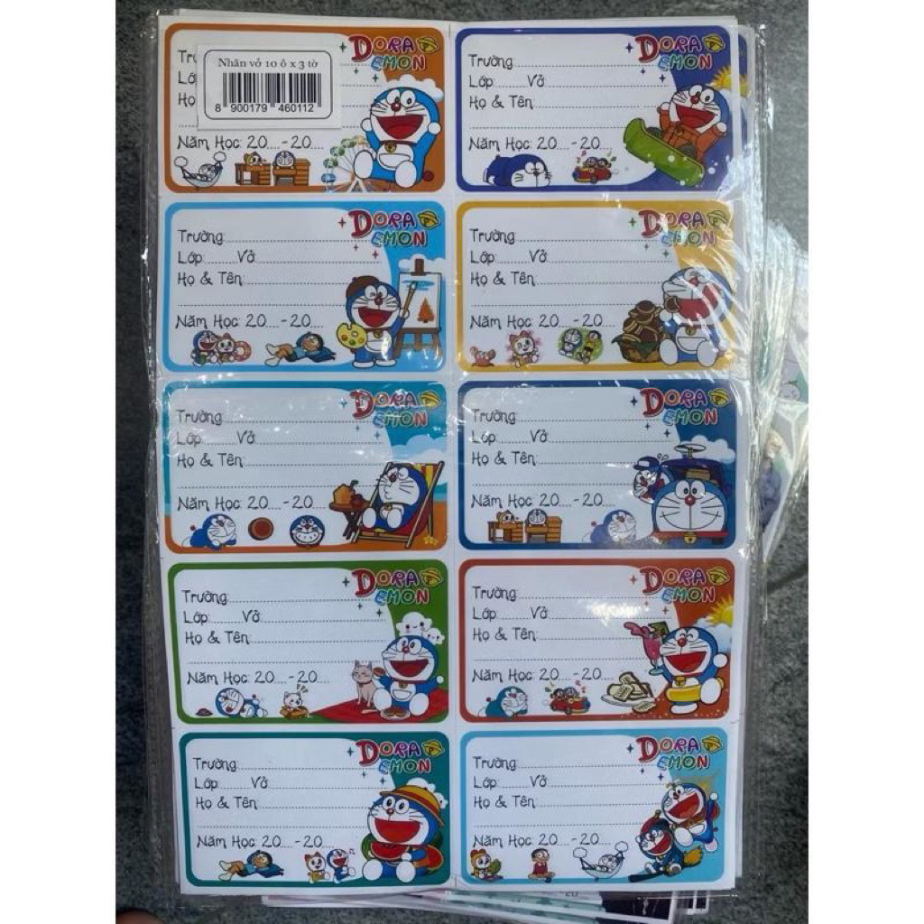 Set 50 / 100 chiếc nhãn vở bóc dán cho học sinh nhiều mẫu hình đẹp, dễ thương giao ngẫu nhiên cho bé trai và bé gái