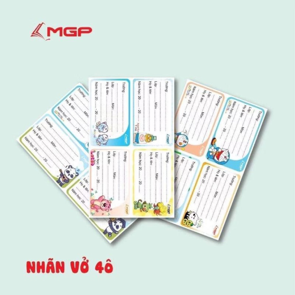 Set 50 / 100 chiếc nhãn vở bóc dán cho học sinh nhiều mẫu hình đẹp, dễ thương giao ngẫu nhiên cho bé trai và bé gái