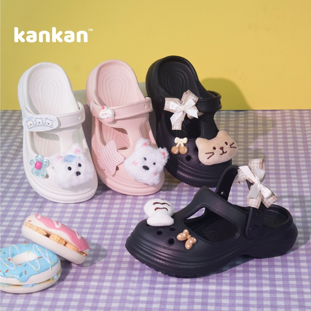 Dép Quai Hậu Bé Gái KanKanStore Sandal Quai Hậu Cho Bé Kèm Sticker 4D KA137