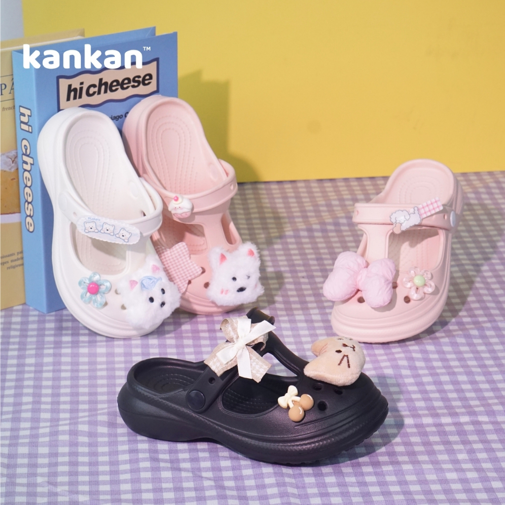 Dép Quai Hậu Bé Gái KanKanStore Sandal Quai Hậu Cho Bé Kèm Sticker 4D KA137