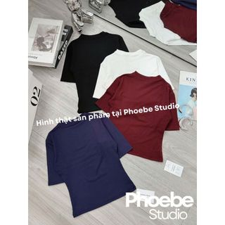 Áo Thun Tay Lửng Chất Cotton Mềm Mịn - Phoebe Studio [AO00272]