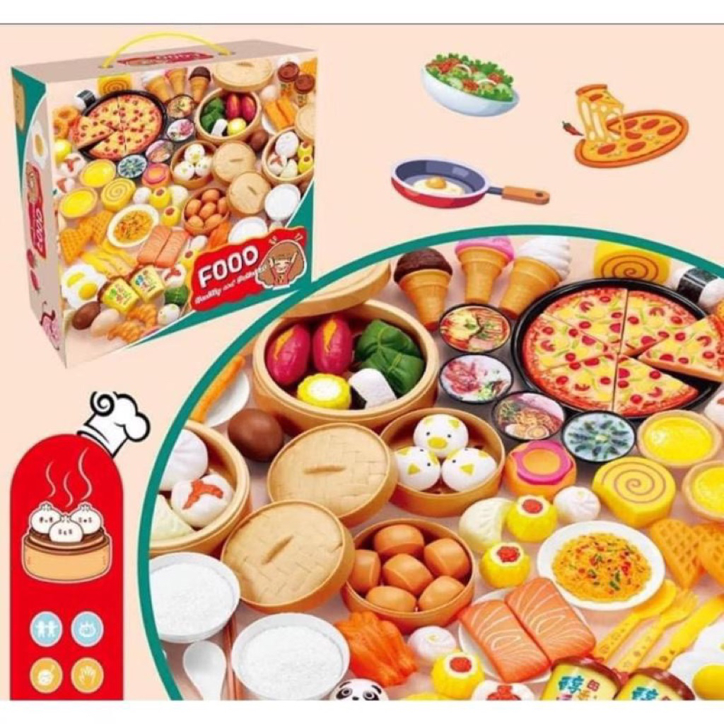 Bộ Đồ Chơi Bánh Bao 88 Chi Tiết Siêu Cute Giúp Trẻ Phát Triển Trí Tưởng Tượng Kỹ Năng Xã Hội Món Ăn Thỏa Sức Sáng Tạo