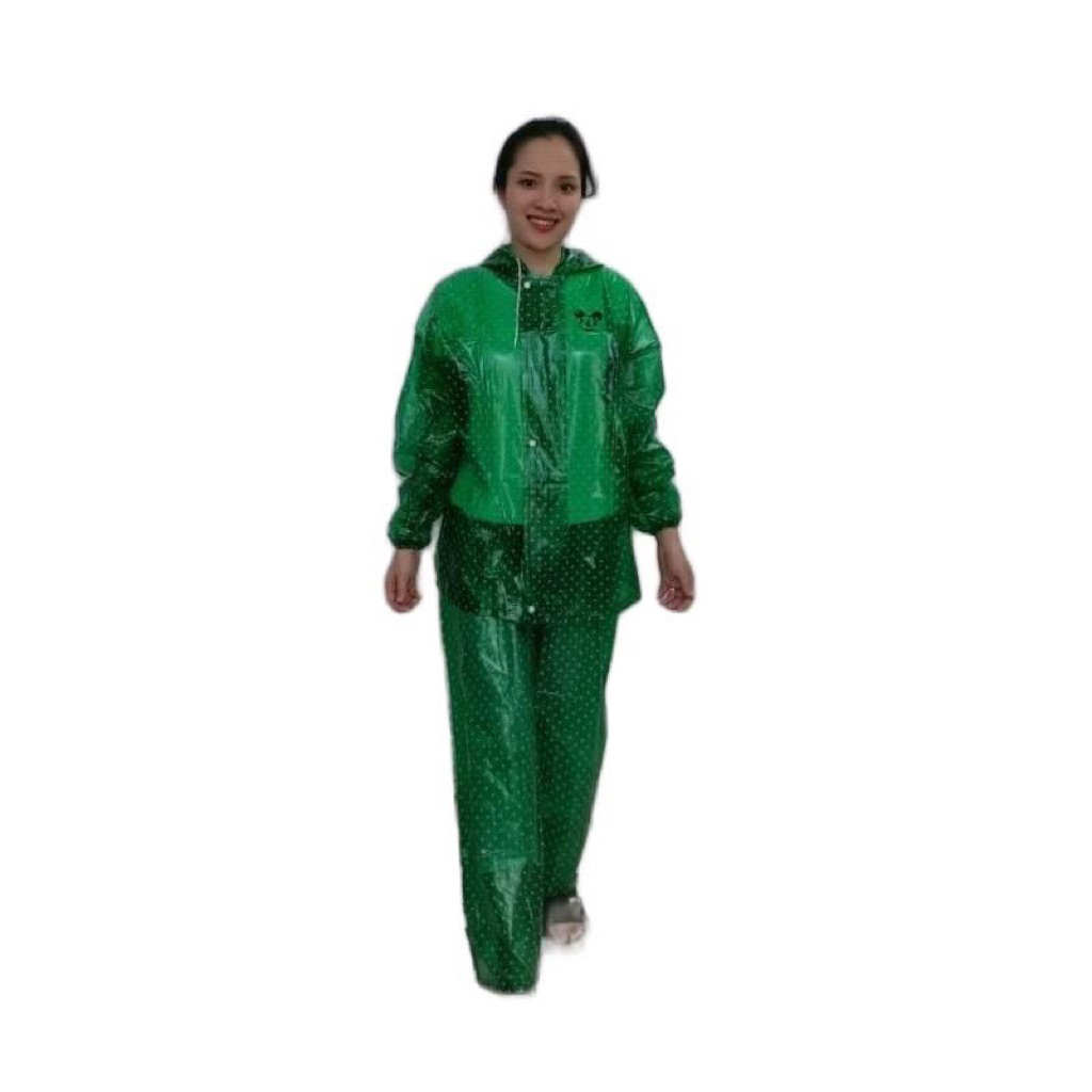 ( CÓ KHOÁ - HÀNG XỊN ) Áo mưa bộ chấm bi nhựa dẻo bền dai đẹp, không thấm nước Tú Phong (từ 45kg đến 62kg)