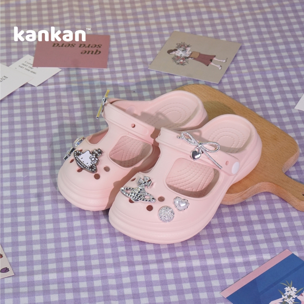 Sandal Bé Gái KanKanStore Dép Quai Hậu Bé Gái Xăng Đan Kèm Sticker KA138