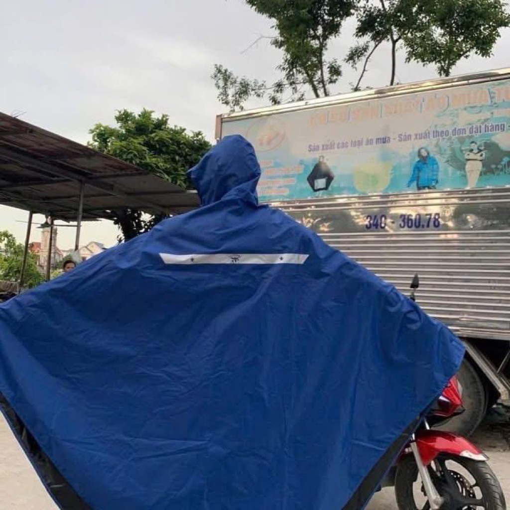 Áo mưa cánh dơi Size Đại bao toàn thân xe máy 2 đầu - 1 đầu + Áo mưa size to 5XL Vải Trượt Nước Cao Cấp