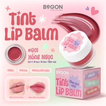 [Màu G01 - Hồng Ngọc] Son Dưỡng Có Màu Tint Lip Balm 5g - Dưỡng Môi Căng Mọng, Giảm Thâm | BEGON