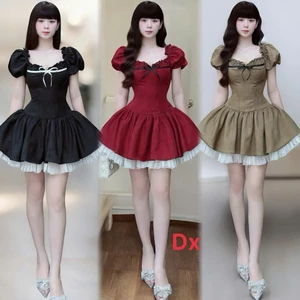 Đầm nữ xược Hàn dáng ôm body cổ vuông thanh lịch tôn dáng mặc đi tiệc đi chơi cực xinh