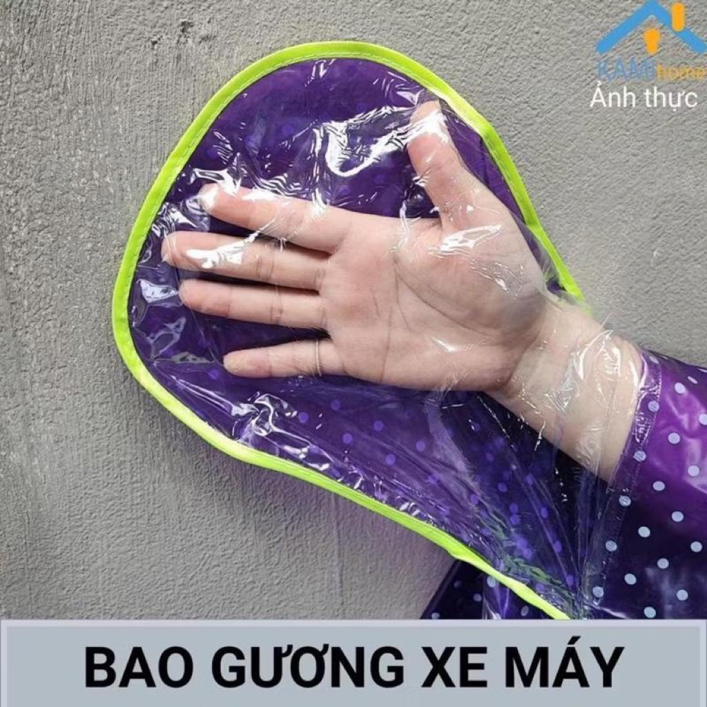 Áo mưa chấm bi loại 2 đầu Áo Mưa Chấm Bi Hàn Quốc Siêu Tốt Mặt Hàng Dày dùng choàng dơi đôi lớn nhựa dẻo (không kính)