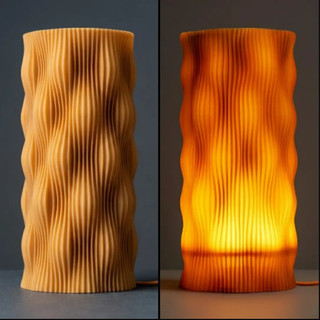 Đèn Ngủ Lượn Sóng 3D LUXI Ánh Sáng Xuyên Thấu Hữu Cơ