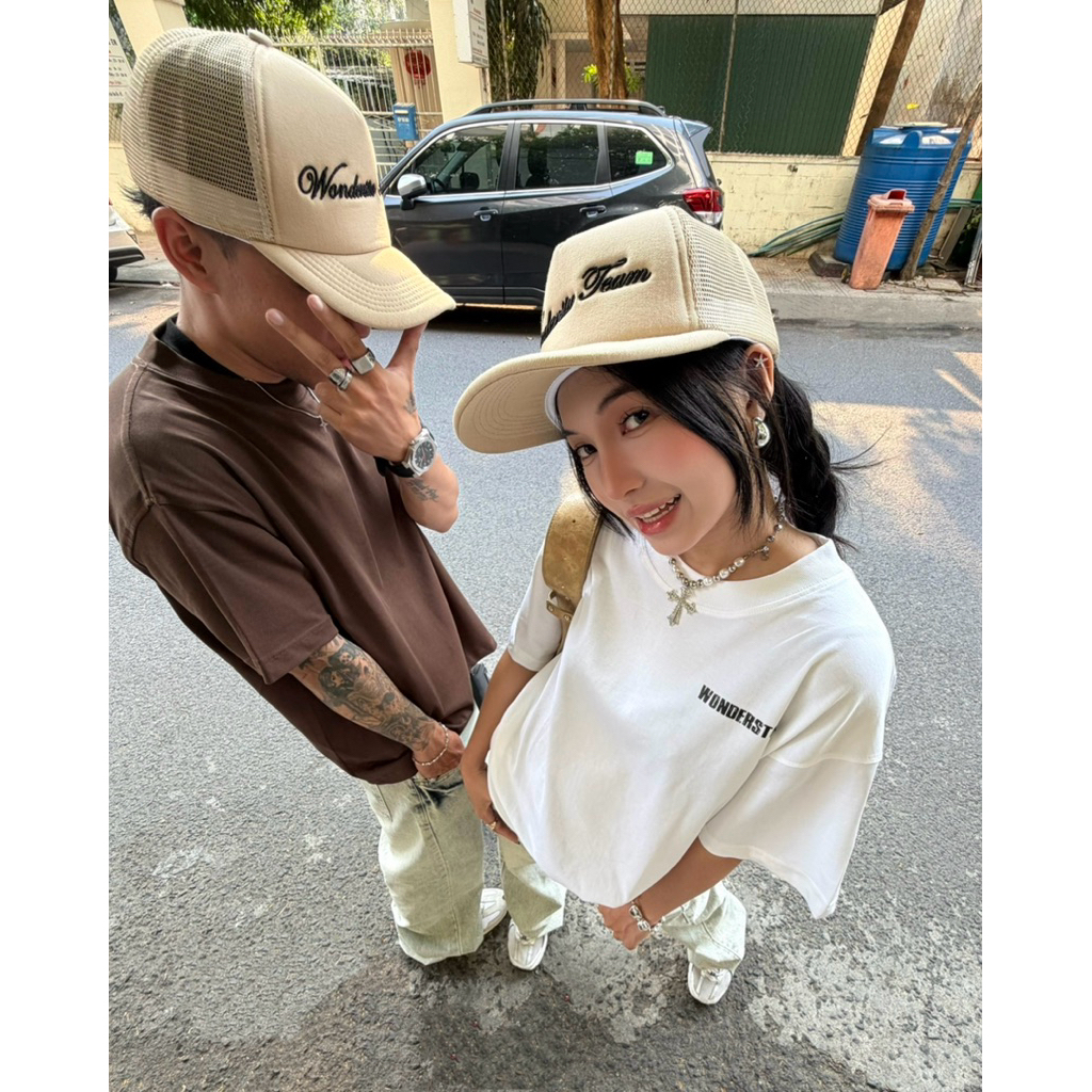 NÓN TRUCKER HAT LƯỠI TRAI PHỐI LƯỚI THÊU 3D LOGO "WONDERSTU TEAM"