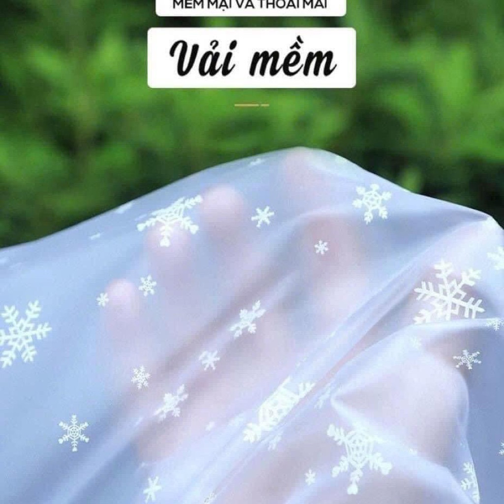 Áo mưa bông tuyết 1 đầu và 2 đầu hàng cao cấp, thời trang cho mọi lứa tuổi Cao Su (không có kính)