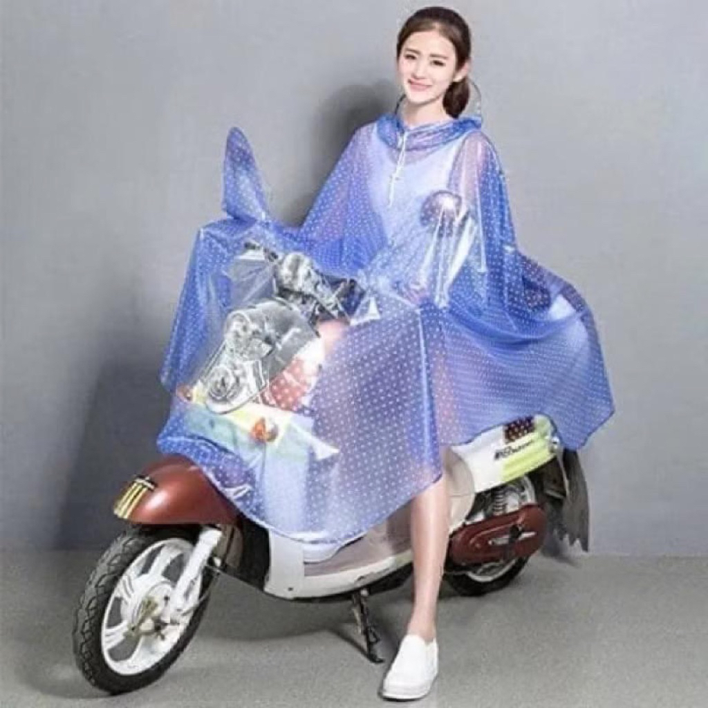 Áo Mưa Nhựa Dẻo Trùm Chấm Bi Một Đầu, Áo Mưa Chấm Bi Hãng Tú Phong Siêu Đẹp Có 3 Màu