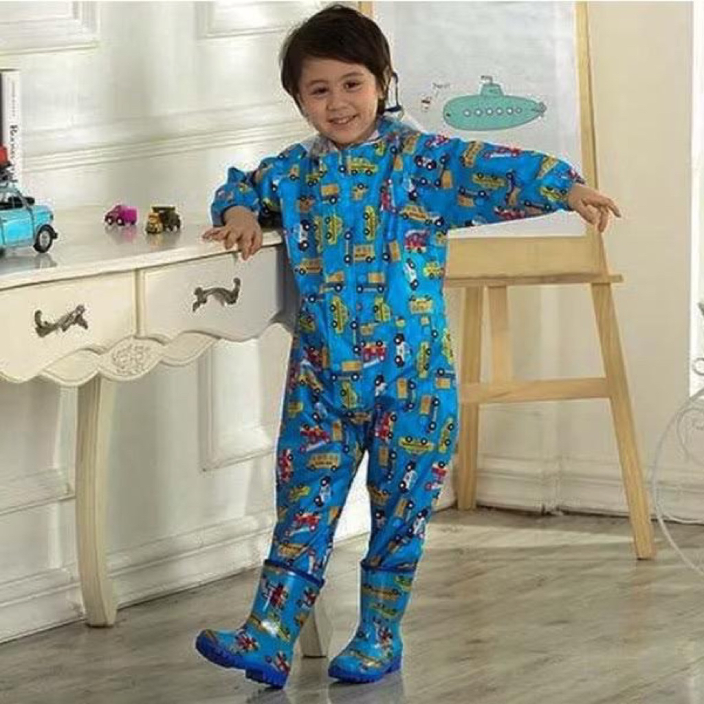 Áo Mưa BỘ TRẺ EM Vải Dù Nhiều Size Dành Cho Bé Cao Cấp Thiết Kế Đáng Yêu Với Hình Dinosaur Và Hình Dáng Sống Động
