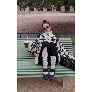 Giày Charles & Keith Winona Felt Bow Furry-Strap Mary Jane Flats