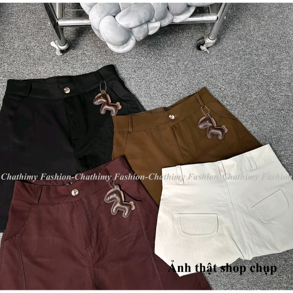 [TẶNG MÓC TREO] Quần Đùi Short Nữ Chất Kaki Nhật L1 Form A Có Bigsize