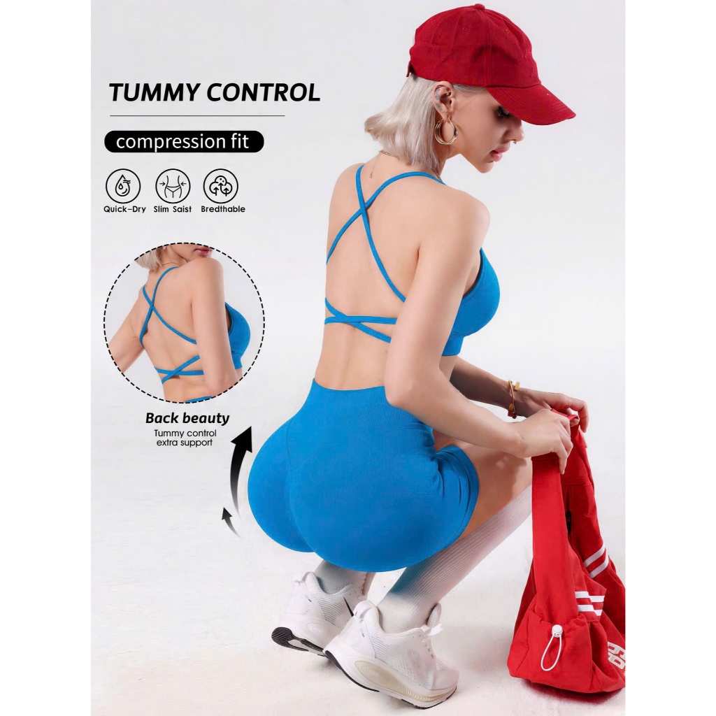 (Mẫu Mới 2026-Có đệm ngực) Sét bộ đồ chéo lưng tập GYM tập YOGA siêu đẹp đồ tập tôn dáng thấm hút mồ hôi