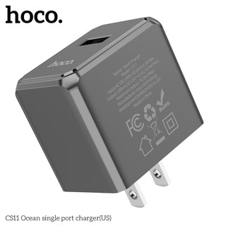 Cốc sạc Hoco CS11 chân dẹp, cổng USB-A max 2.1A - Phụ Kiện Nhất Tín