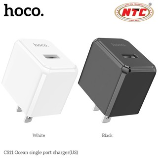 Cốc sạc Hoco CS11 chân dẹp, cổng USB-A max 2.1A - Phụ Kiện Nhất Tín