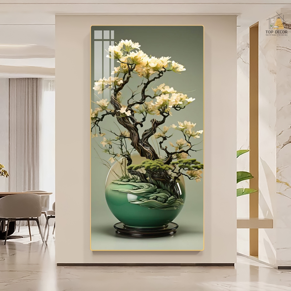 Tranh Treo Decor "CÂY CẢNH" Tranh Decor - Tranh Treo Phòng khách, Tranh Treo phòng ngủ, Tranh tráng gương cao cấp
