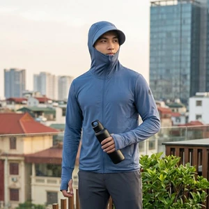 Áo Chống Nắng Nam 2 Lớp Cao Cấp – Thoáng Mát, Chống Tia UV, Có Mũ Tiện Lợi