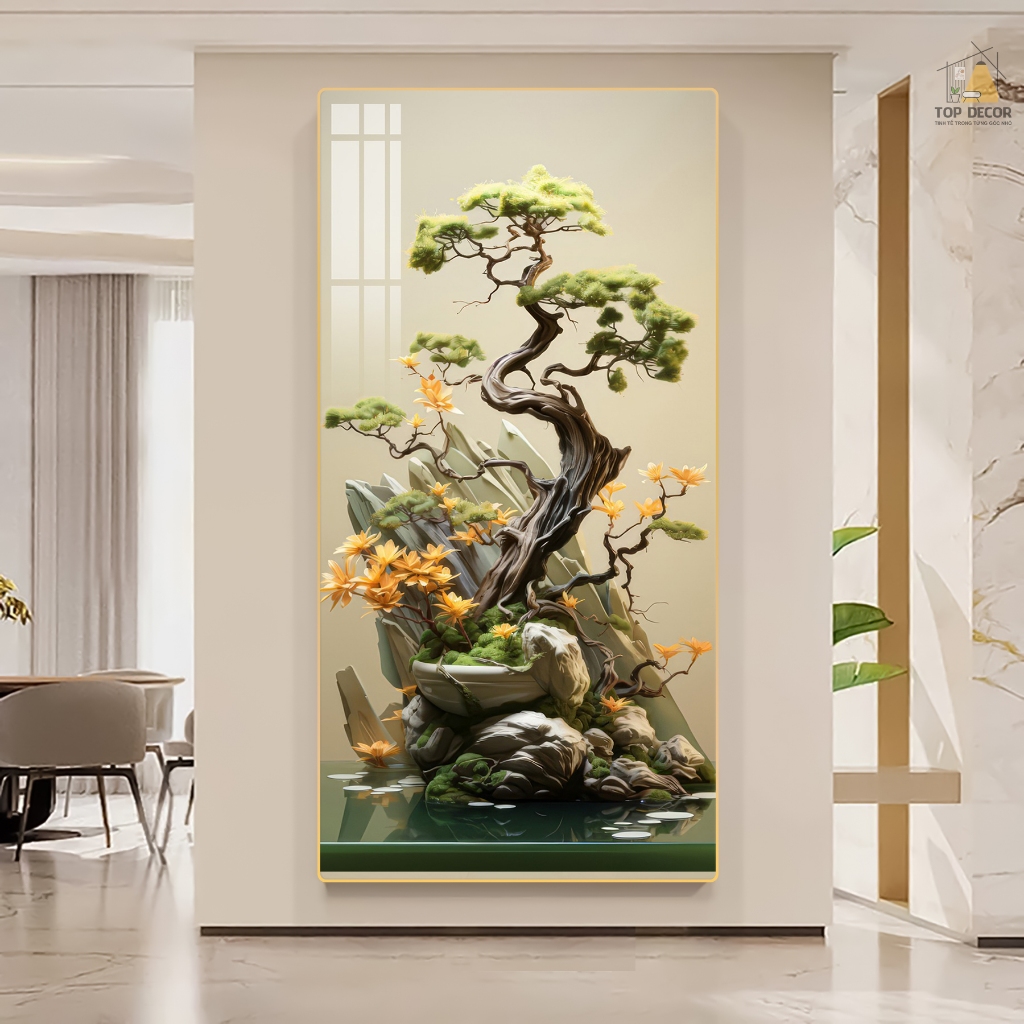 Tranh Treo Decor "CÂY CẢNH" Tranh Decor - Tranh Treo Phòng khách, Tranh Treo phòng ngủ, Tranh tráng gương cao cấp