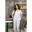 ST9370 Bộ pijama nữ lụa latin HT độc quyền áo cộc quần ngố