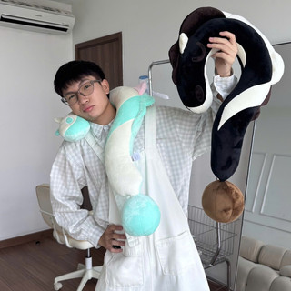 Gối Kê Cổ Tựa Đầu "?" Ngọ Phiên Bản Premium Chất Vải Nhung Mềm Mại Dùng Thư Giãn, Decor, Quà Tặng, Du Lịch