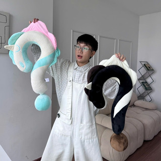Gối Kê Cổ Tựa Đầu "?" Ngọ Phiên Bản Premium Chất Vải Nhung Mềm Mại Dùng Thư Giãn, Decor, Quà Tặng, Du Lịch