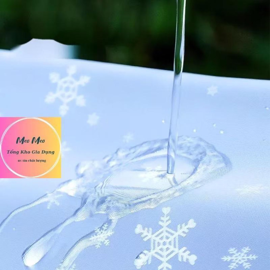 Bộ áo mưa hoa tuyết -áo chui đầu, Bộ áo mưa chất liệu cao cấp chống thấm tuyệt đối
