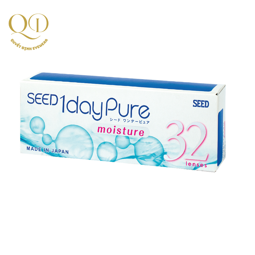 SEED 1dayPure moisture – KÍNH ÁP TRÒNG DÙNG 1 LẦN DÀNH CHO MẮT CẬN THỊ HOẶC VIỄN THỊ, chiếc