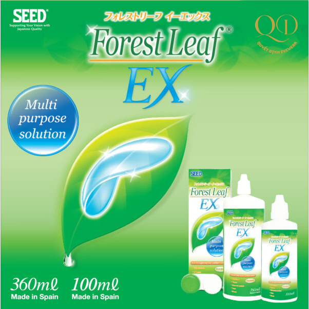 Forest Leaf EX – DUNG DỊCH NGÂM, RỬA VÀ BẢO QUẢN KÍNH ÁP TRÒNG 100ml/360ml, Hộp