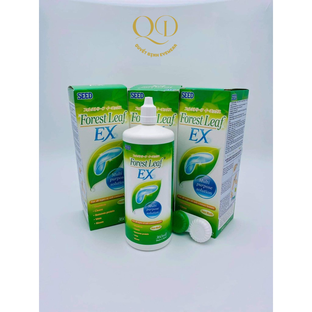 Forest Leaf EX – DUNG DỊCH NGÂM, RỬA VÀ BẢO QUẢN KÍNH ÁP TRÒNG 100ml/360ml, Hộp