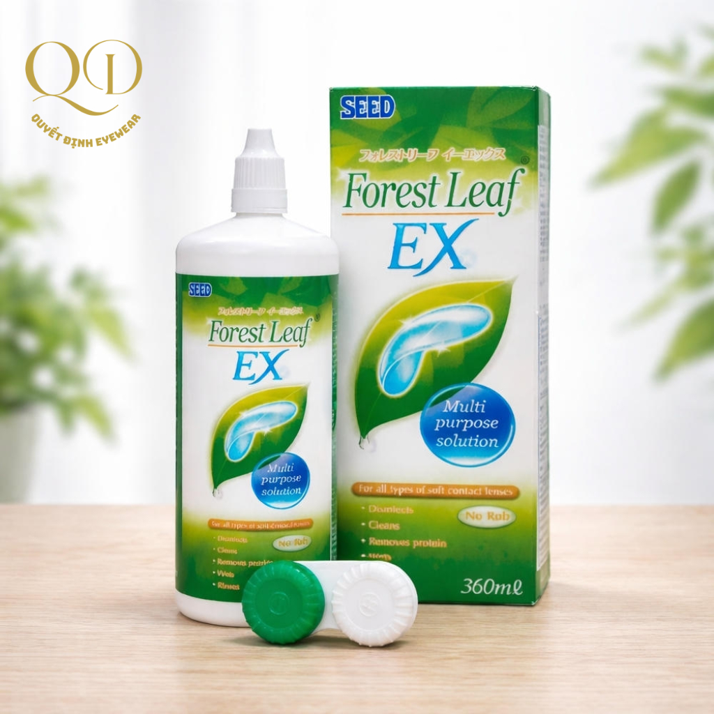 Forest Leaf EX – DUNG DỊCH NGÂM, RỬA VÀ BẢO QUẢN KÍNH ÁP TRÒNG 100ml/360ml, Hộp