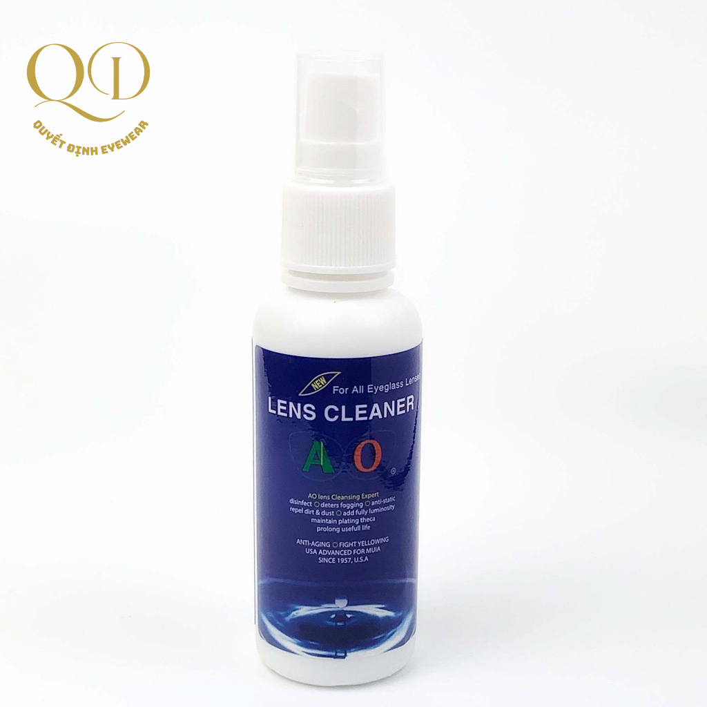 LENS CLEANER AO – Nước Vệ Sinh Mắt Kính Dạng Xịt Chuyên Dụng 80ml, Chai