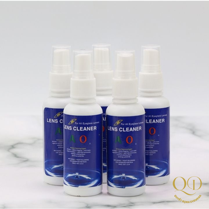 LENS CLEANER AO – Nước Vệ Sinh Mắt Kính Dạng Xịt Chuyên Dụng 80ml, Chai